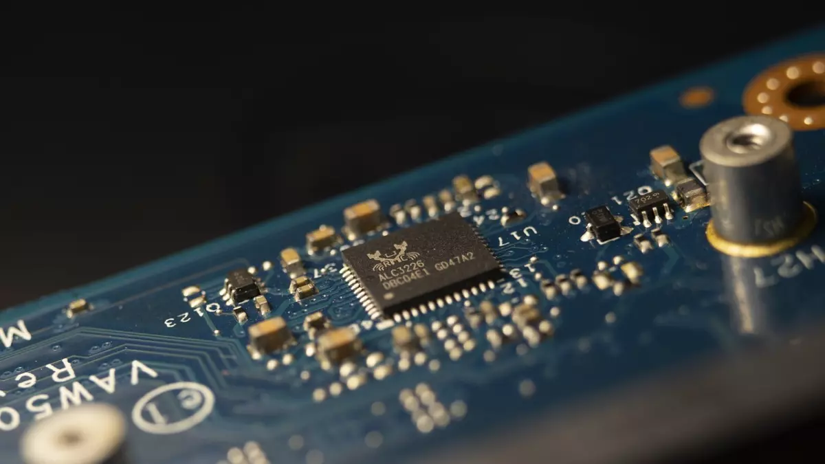 A close-up shot of a chipset on a blue circuit board, highlighting the intricate circuitry and its role in a gadget